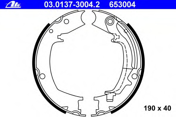Set saboti frana, frana de mana 03.0137-3004.2 ATE - Frana tambur