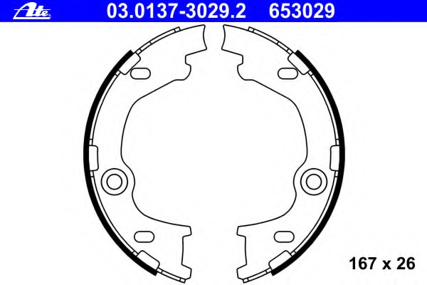 Set saboti frana, frana de mana 03.0137-3029.2 ATE - Frana de mana