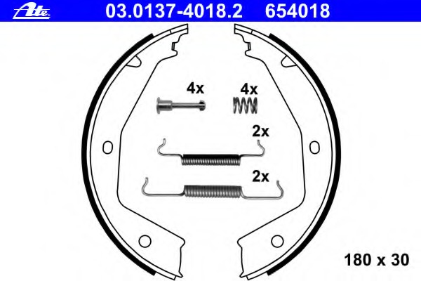Set saboti frana, frana de mana 03.0137-4018.2 ATE - Frana tambur