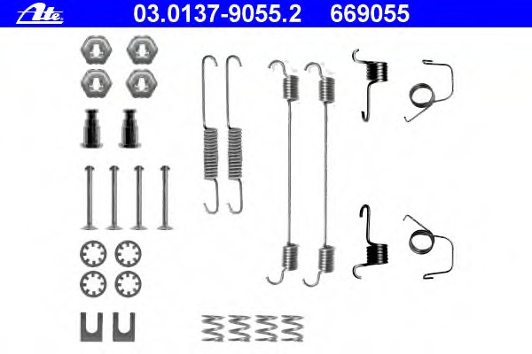 Set accesorii, sabot de frana 03.0137-9055.2 ATE - Frana tambur Set accesorii, sabot de frana 03.0137-9055.2 ATE - Frana tambur