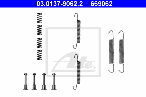 set accesorii, saboti frana parcare 03.0137-9062.2 ATE - Frana tambur set accesorii, saboti frana parcare 03.0137-9062.2 ATE - Frana tambur
