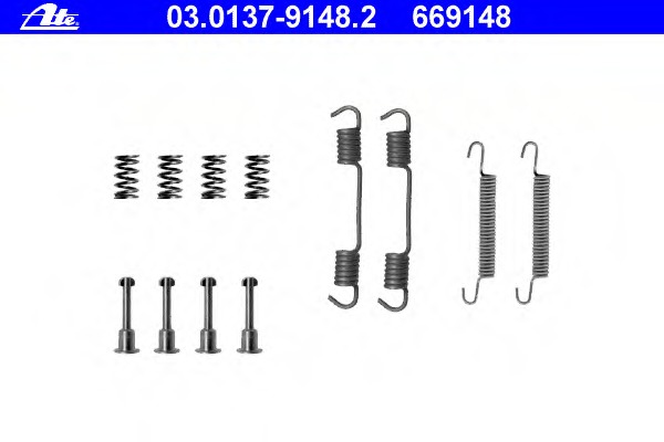 set accesorii, saboti frana parcare 03.0137-9148.2 ATE - Frana tambur set accesorii, saboti frana parcare 03.0137-9148.2 ATE - Frana tambur