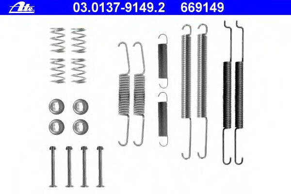 Set accesorii, sabot de frana 03.0137-9149.2 ATE - Frana tambur