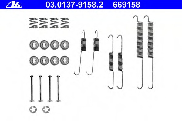 Set accesorii, sabot de frana 03.0137-9158.2 ATE - Frana tambur Set accesorii, sabot de frana 03.0137-9158.2 ATE - Frana tambur