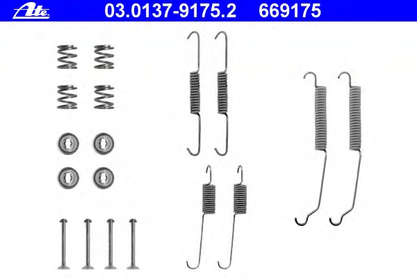 Set accesorii, sabot de frana 03.0137-9175.2 ATE - Frana tambur Set accesorii, sabot de frana 03.0137-9175.2 ATE - Frana tambur