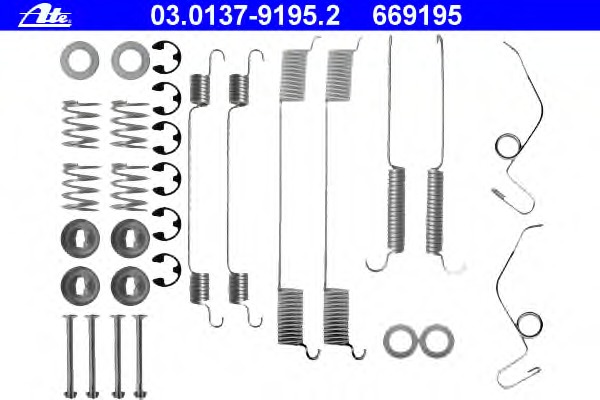 Set accesorii, sabot de frana 03.0137-9195.2 ATE Set accesorii, sabot de frana 03.0137-9195.2 ATE