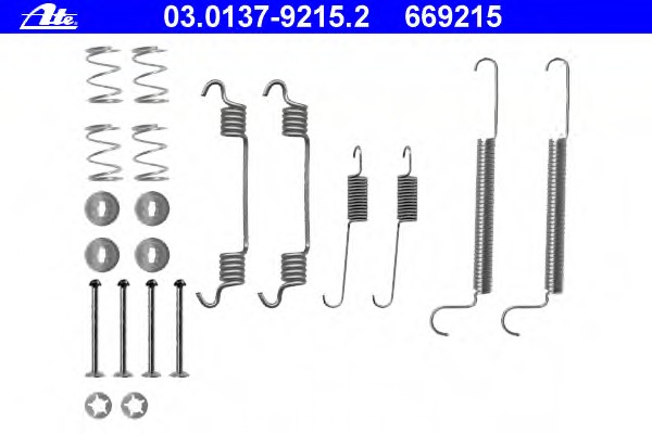 Set accesorii, sabot de frana 03.0137-9215.2 ATE - Frana tambur Set accesorii, sabot de frana 03.0137-9215.2 ATE - Frana tambur