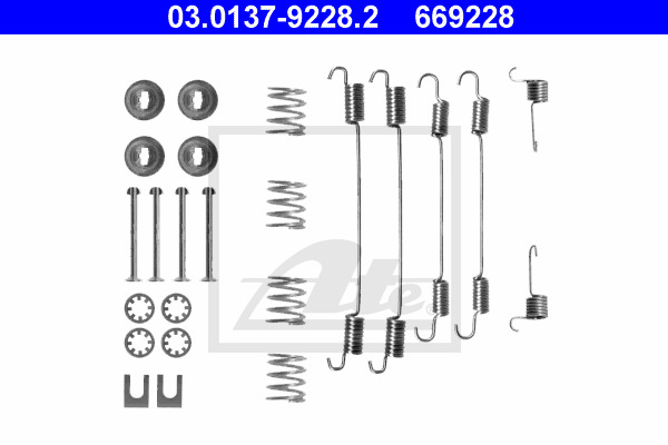 Set accesorii, sabot de frana 03.0137-9228.2 ATE - Frana tambur