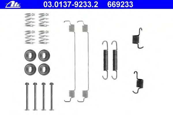 Set accesorii, sabot de frana 03.0137-9233.2 ATE - Frana tambur