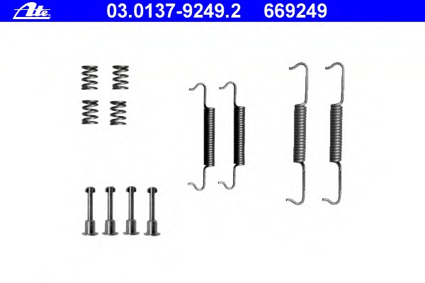 set accesorii, saboti frana parcare 03.0137-9249.2 ATE - Frana tambur set accesorii, saboti frana parcare 03.0137-9249.2 ATE - Frana tambur