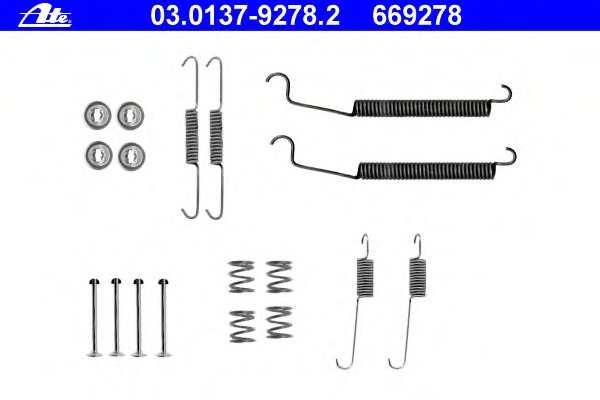 Set accesorii, sabot de frana 03.0137-9278.2 ATE - Frana tambur Set accesorii, sabot de frana 03.0137-9278.2 ATE - Frana tambur