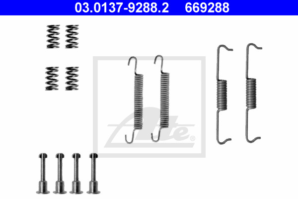 set accesorii, saboti frana parcare 03.0137-9288.2 ATE - Frana tambur set accesorii, saboti frana parcare 03.0137-9288.2 ATE - Frana tambur