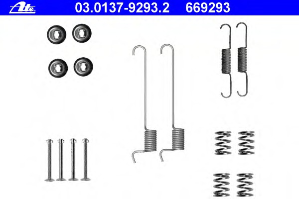 set accesorii, saboti frana parcare 03.0137-9293.2 ATE - Frana de mana set accesorii, saboti frana parcare 03.0137-9293.2 ATE - Frana de mana