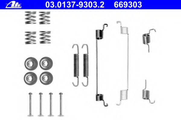 Set accesorii, sabot de frana 03.0137-9303.2 ATE - Frana tambur