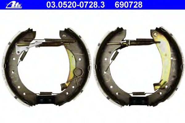 Set saboti frana 03.0520-0728.3 ATE - Material frictiune sabot frana/ sabot frana