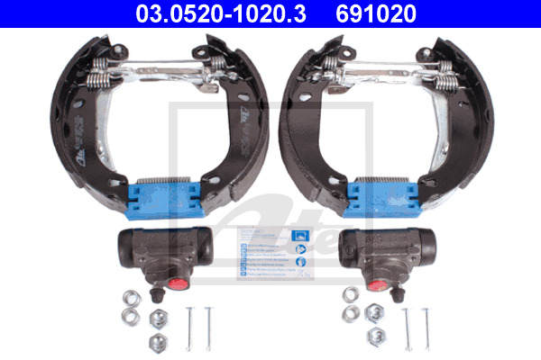 Set saboti frana 03.0520-1020.3 ATE - Material frictiune sabot frana/ sabot frana Set saboti frana 03.0520-1020.3 ATE - Material frictiune sabot frana/ sabot frana