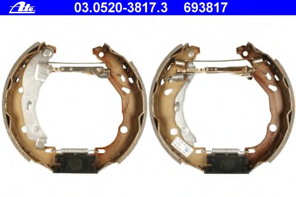 Set saboti frana 03.0520-3817.3 ATE - Material frictiune sabot frana/ sabot frana Set saboti frana 03.0520-3817.3 ATE - Material frictiune sabot frana/ sabot frana