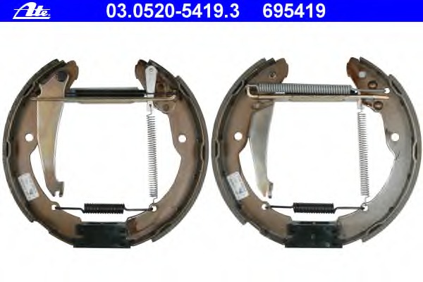 Set saboti frana 03.0520-5419.3 ATE - Material frictiune sabot frana/ sabot frana Set saboti frana 03.0520-5419.3 ATE - Material frictiune sabot frana/ sabot frana