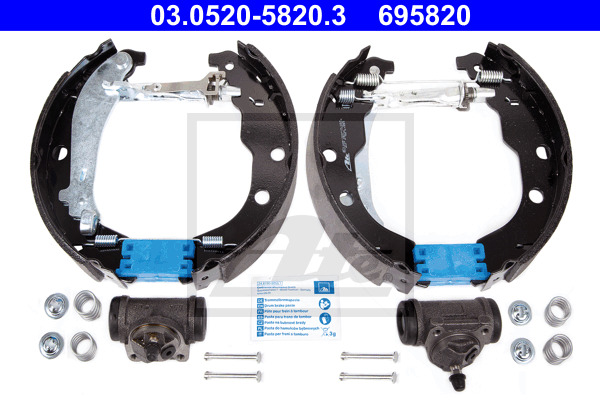 Set saboti frana 03.0520-5820.3 ATE - Material frictiune sabot frana/ sabot frana