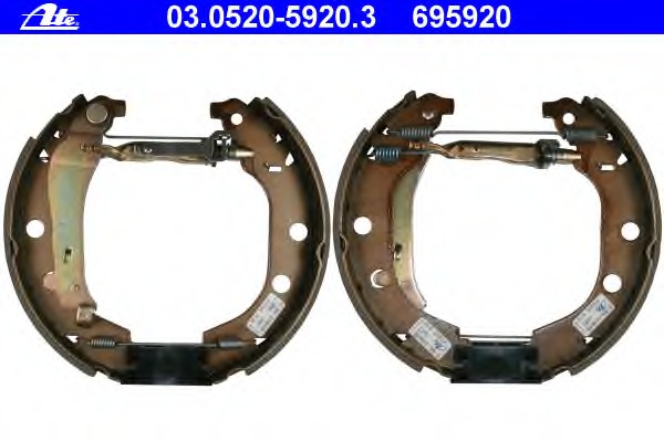 Set saboti frana 03.0520-5920.3 ATE - Material frictiune sabot frana/ sabot frana