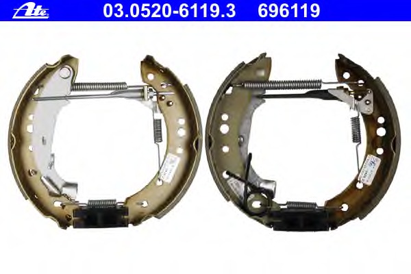 Set saboti frana 03.0520-6119.3 ATE - Material frictiune sabot frana/ sabot frana Set saboti frana 03.0520-6119.3 ATE - Material frictiune sabot frana/ sabot frana