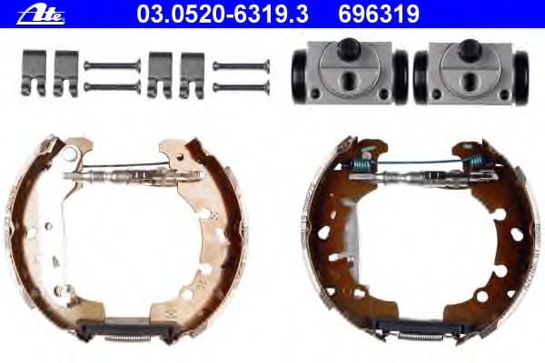 Set saboti frana 03.0520-6319.3 ATE - Material frictiune sabot frana/ sabot frana