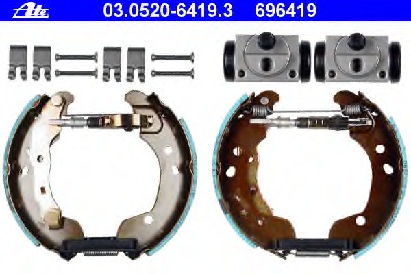 Set saboti frana 03.0520-6419.3 ATE - Material frictiune sabot frana/ sabot frana Set saboti frana 03.0520-6419.3 ATE - Material frictiune sabot frana/ sabot frana