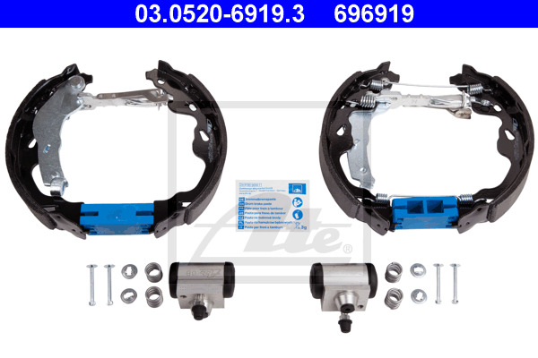 Set saboti frana 03.0520-6919.3 ATE - Material frictiune sabot frana/ sabot frana Set saboti frana 03.0520-6919.3 ATE - Material frictiune sabot frana/ sabot frana