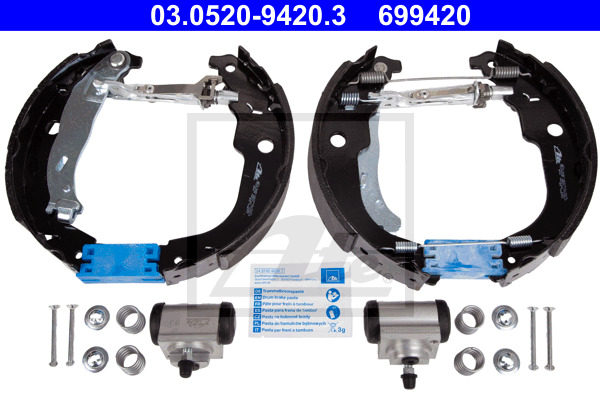 Set saboti frana 03.0520-9420.3 ATE - Material frictiune sabot frana/ sabot frana