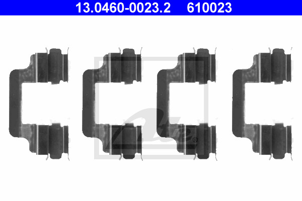 Set accesorii, placute frana 13.0460-0023.2 ATE - Frana disc Set accesorii, placute frana 13.0460-0023.2 ATE - Frana disc