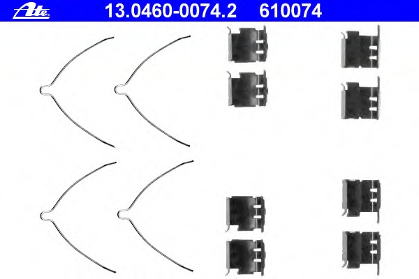 Set accesorii, placute frana 13.0460-0074.2 ATE - Frana disc Set accesorii, placute frana 13.0460-0074.2 ATE - Frana disc