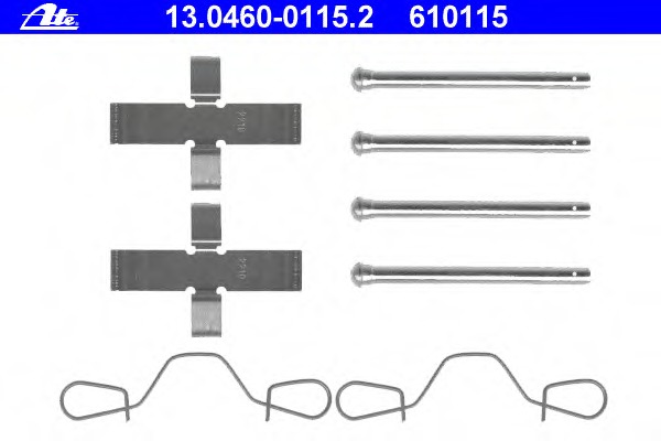 Set accesorii, placute frana 13.0460-0115.2 ATE - Componente/ accesorii frana