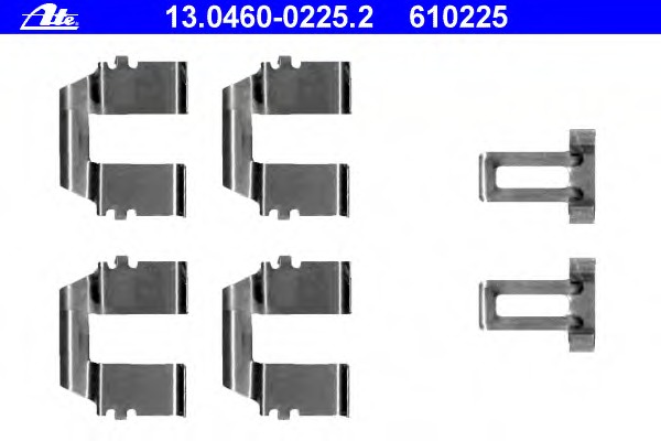 Set accesorii, placute frana 13.0460-0225.2 ATE - Componente/ accesorii frana Set accesorii, placute frana 13.0460-0225.2 ATE - Componente/ accesorii frana