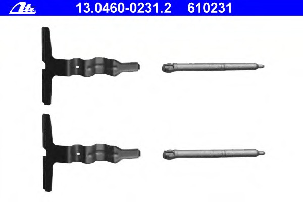 Set accesorii, placute frana 13.0460-0231.2 ATE - Componente/ accesorii frana Set accesorii, placute frana 13.0460-0231.2 ATE - Componente/ accesorii frana