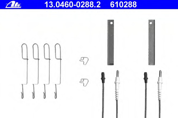 Set accesorii, placute frana 13.0460-0288.2 ATE - Componente/ accesorii frana Set accesorii, placute frana 13.0460-0288.2 ATE - Componente/ accesorii frana