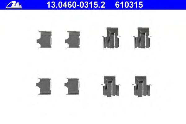 Set accesorii, placute frana 13.0460-0315.2 ATE - Componente/ accesorii frana Set accesorii, placute frana 13.0460-0315.2 ATE - Componente/ accesorii frana