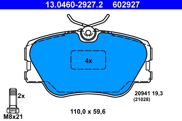 set placute frana,frana disc 13.0460-2927.2 ATE - Frana disc set placute frana,frana disc 13.0460-2927.2 ATE - Frana disc
