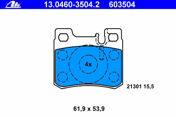 set placute frana,frana disc 13.0460-3504.2 ATE - Frana disc set placute frana,frana disc 13.0460-3504.2 ATE - Frana disc