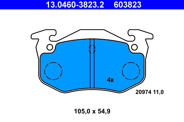 set placute frana,frana disc 13.0460-3823.2 ATE - Frana disc set placute frana,frana disc 13.0460-3823.2 ATE - Frana disc
