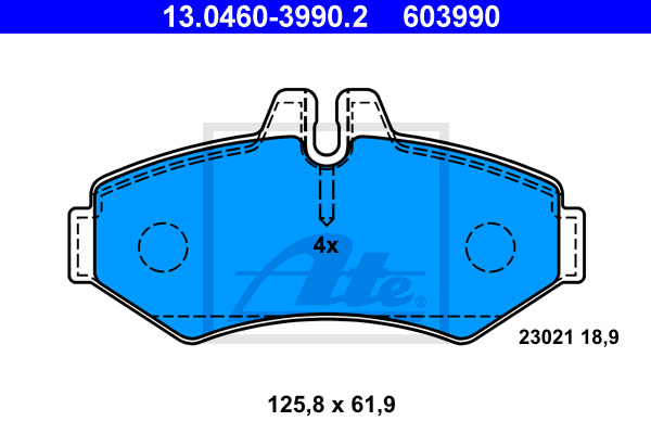 set placute frana,frana disc 13.0460-3990.2 ATE - Frana disc set placute frana,frana disc 13.0460-3990.2 ATE - Frana disc