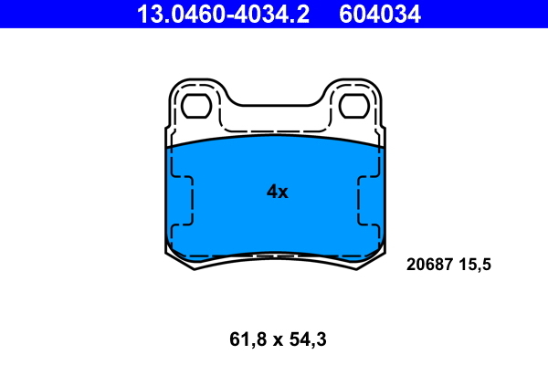 set placute frana,frana disc 13.0460-4034.2 ATE - Frana disc set placute frana,frana disc 13.0460-4034.2 ATE - Frana disc