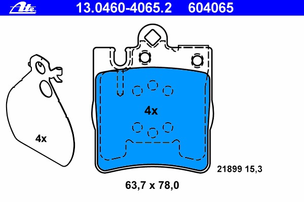 set placute frana,frana disc 13.0460-4065.2 ATE - Set placute frana set placute frana,frana disc 13.0460-4065.2 ATE - Set placute frana
