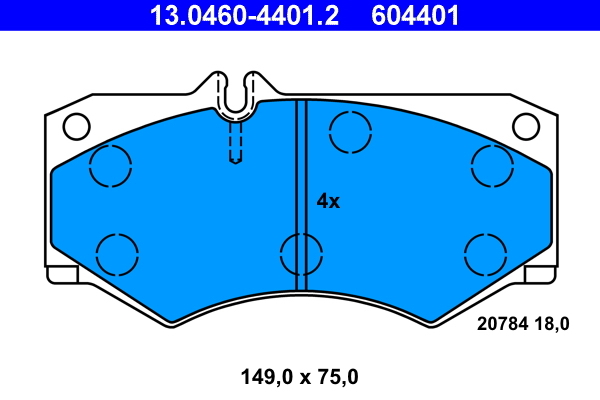 set placute frana,frana disc 13.0460-4401.2 ATE - Frana disc set placute frana,frana disc 13.0460-4401.2 ATE - Frana disc