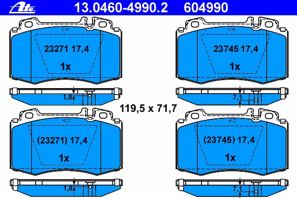 set placute frana,frana disc 13.0460-4990.2 ATE - Set placute frana set placute frana,frana disc 13.0460-4990.2 ATE - Set placute frana