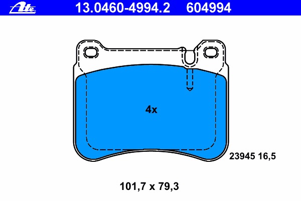 set placute frana,frana disc 13.0460-4994.2 ATE - Set placute frana set placute frana,frana disc 13.0460-4994.2 ATE - Set placute frana