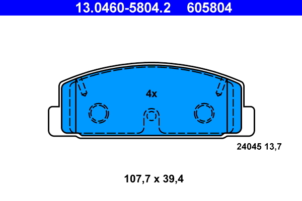 set placute frana,frana disc 13.0460-5804.2 ATE - Set placute frana set placute frana,frana disc 13.0460-5804.2 ATE - Set placute frana
