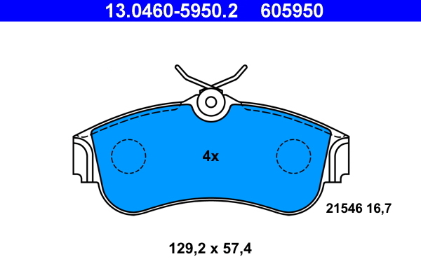 set placute frana,frana disc 13.0460-5950.2 ATE - Frana disc set placute frana,frana disc 13.0460-5950.2 ATE - Frana disc
