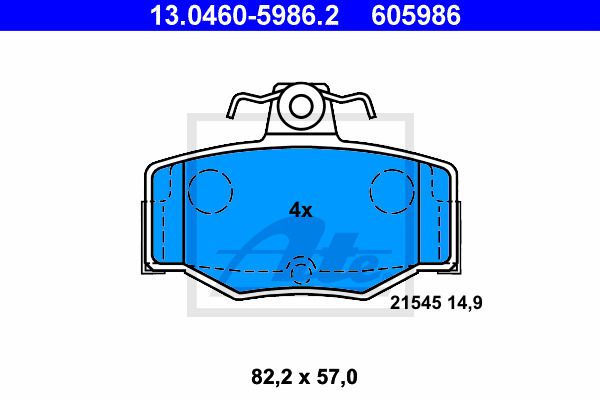 set placute frana,frana disc 13.0460-5986.2 ATE - Frana disc set placute frana,frana disc 13.0460-5986.2 ATE - Frana disc