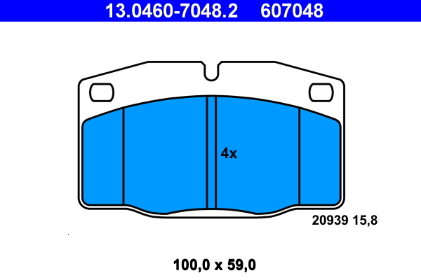 set placute frana,frana disc 13.0460-7048.2 ATE - Frana disc set placute frana,frana disc 13.0460-7048.2 ATE - Frana disc