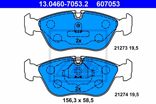 set placute frana,frana disc 13.0460-7053.2 ATE - Frana disc set placute frana,frana disc 13.0460-7053.2 ATE - Frana disc